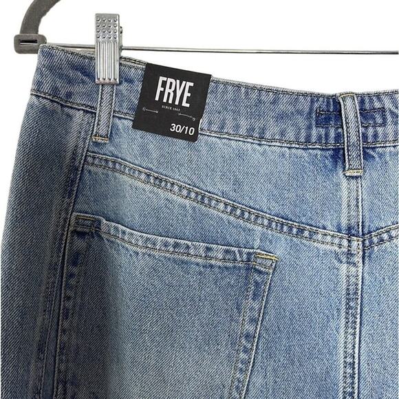 FRYE Front-Slit Seamed Denim Midi Skirt Size 30/10 NWT - Picture 8 of 9